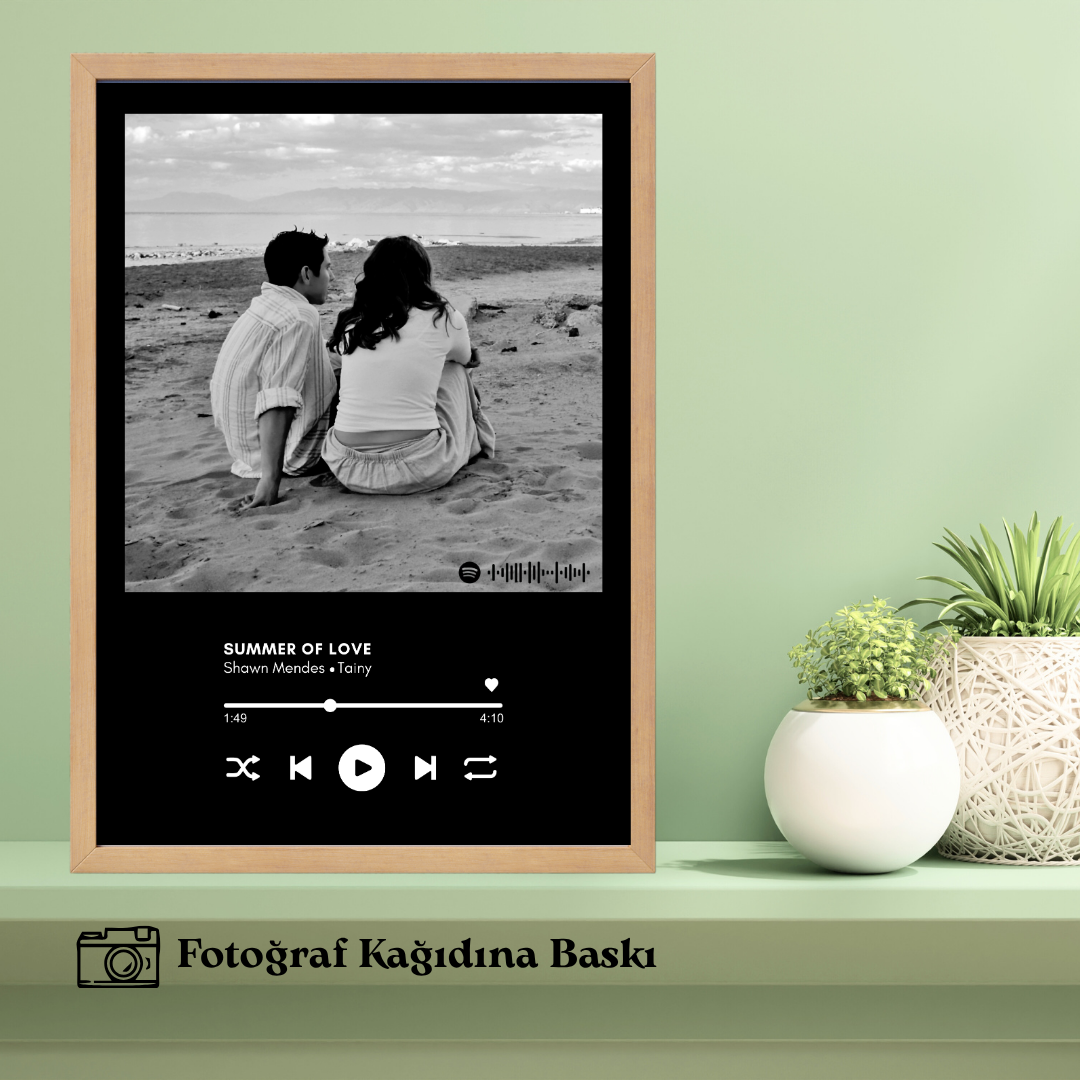 Müzik Listesi Özel Tekli Ahşap Tablo (fotoğraflı)