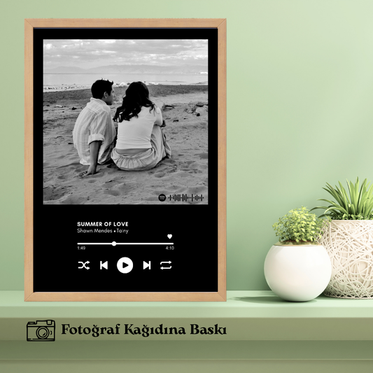 Müzik Listesi Özel Tekli Ahşap Tablo (fotoğraflı)