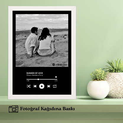 Müzik Listesi Özel Tekli Ahşap Tablo (fotoğraflı)