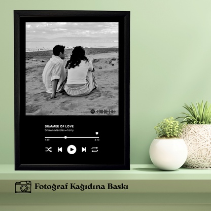 Müzik Listesi Özel Tekli Ahşap Tablo (fotoğraflı)