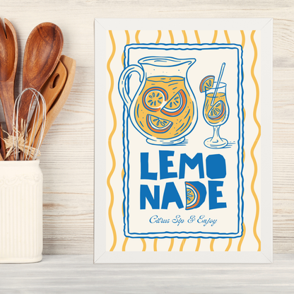 Lemonade Ahşap Çerçeve Oda-Mutfak Tablosu