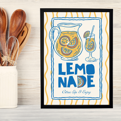 Lemonade Ahşap Çerçeve Oda-Mutfak Tablosu