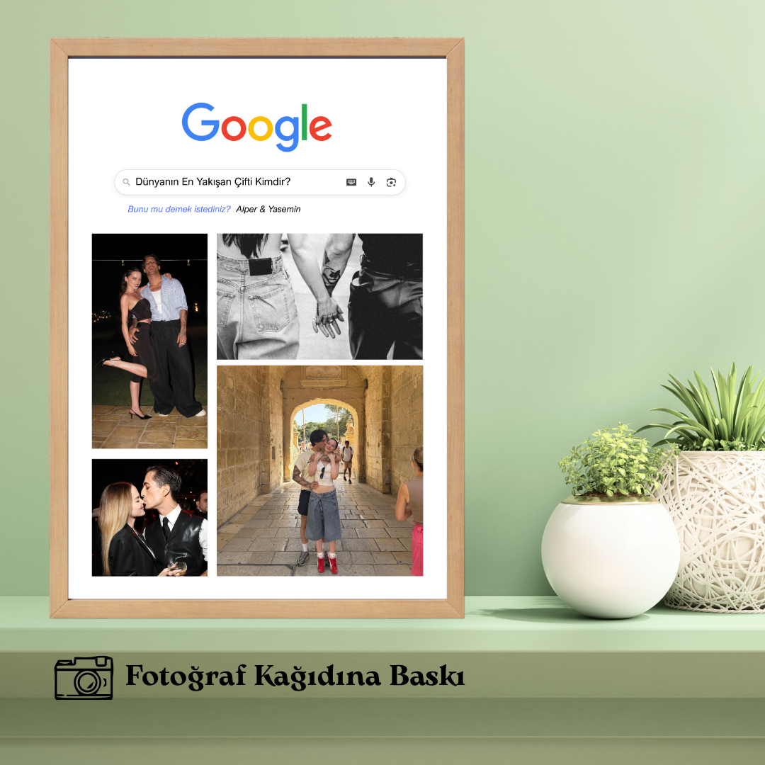 Google Detaylı Tekli Ahşap Resimli Tablo (fotoğraflı)