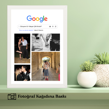 Google Detaylı Tekli Ahşap Resimli Tablo (fotoğraflı)