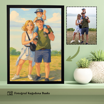 Çizgi Roman Temalı Ahşap Çerçeveli Karikatür Tablo