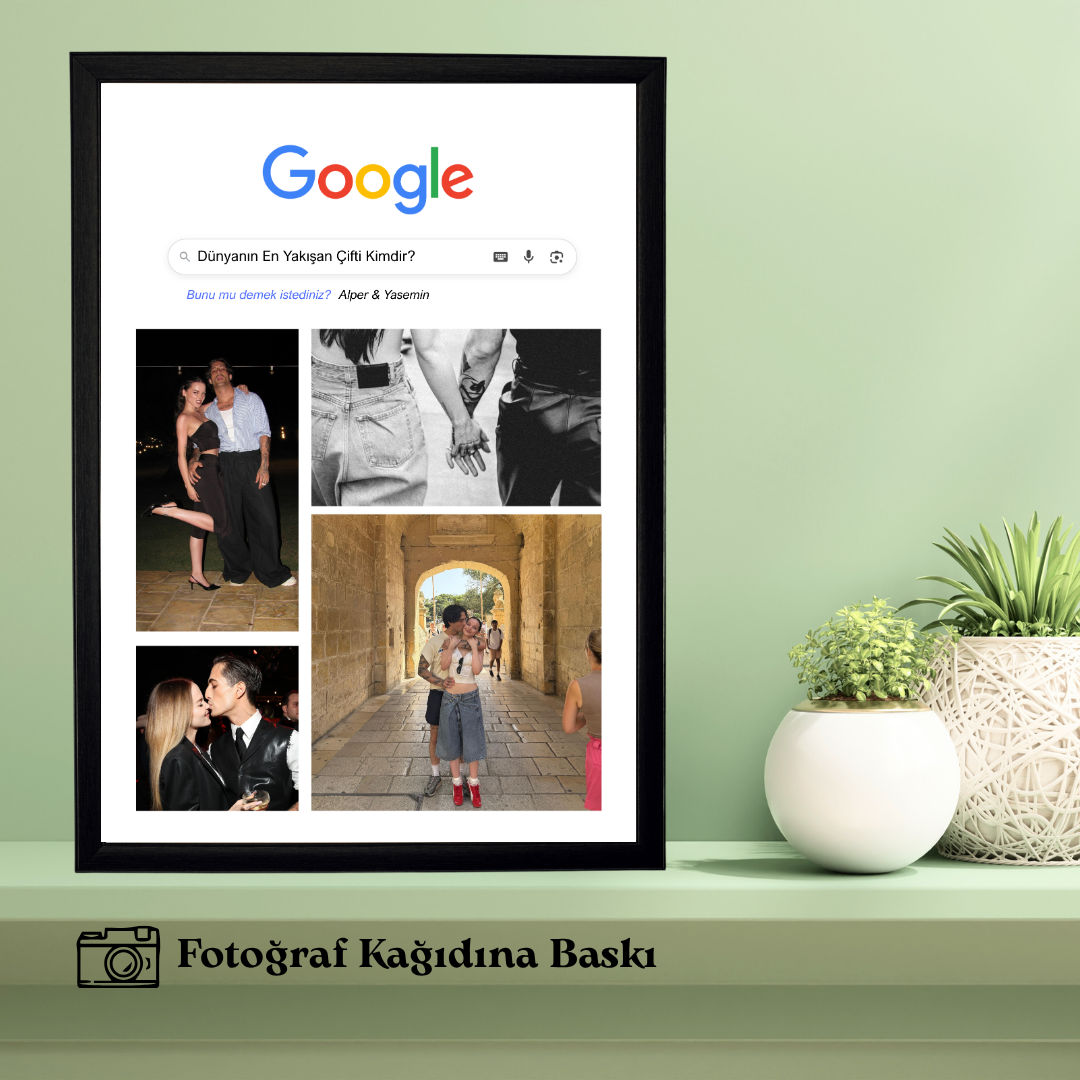 Google Detaylı Tekli Ahşap Resimli Tablo (fotoğraflı)