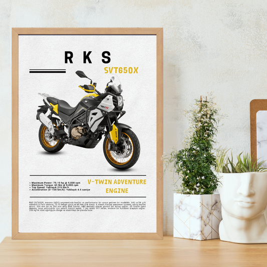 RKS SVT650X Tekli Ahşap Motosiklet Tablo