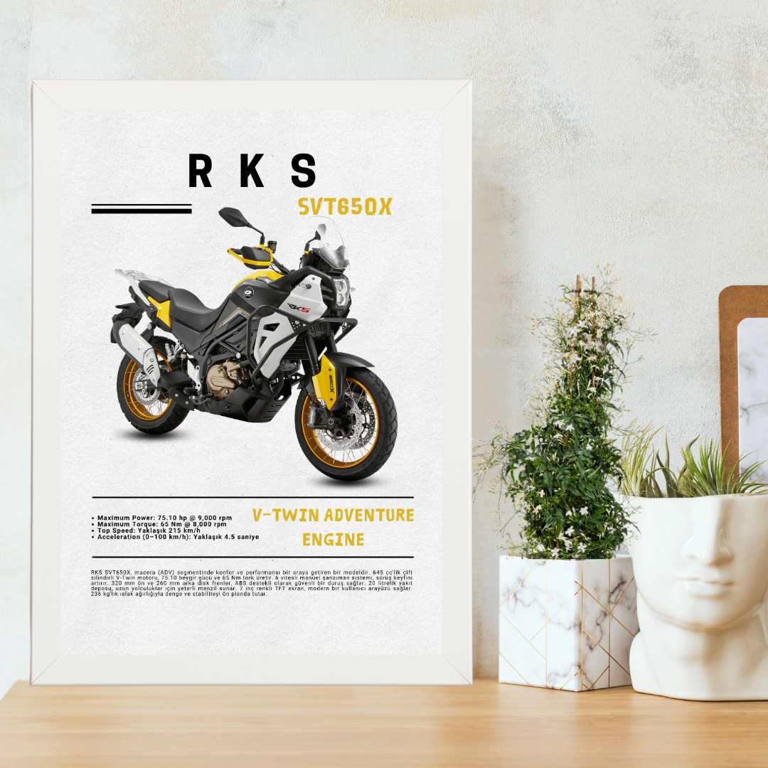 RKS SVT650X Tekli Ahşap Motosiklet Tablo