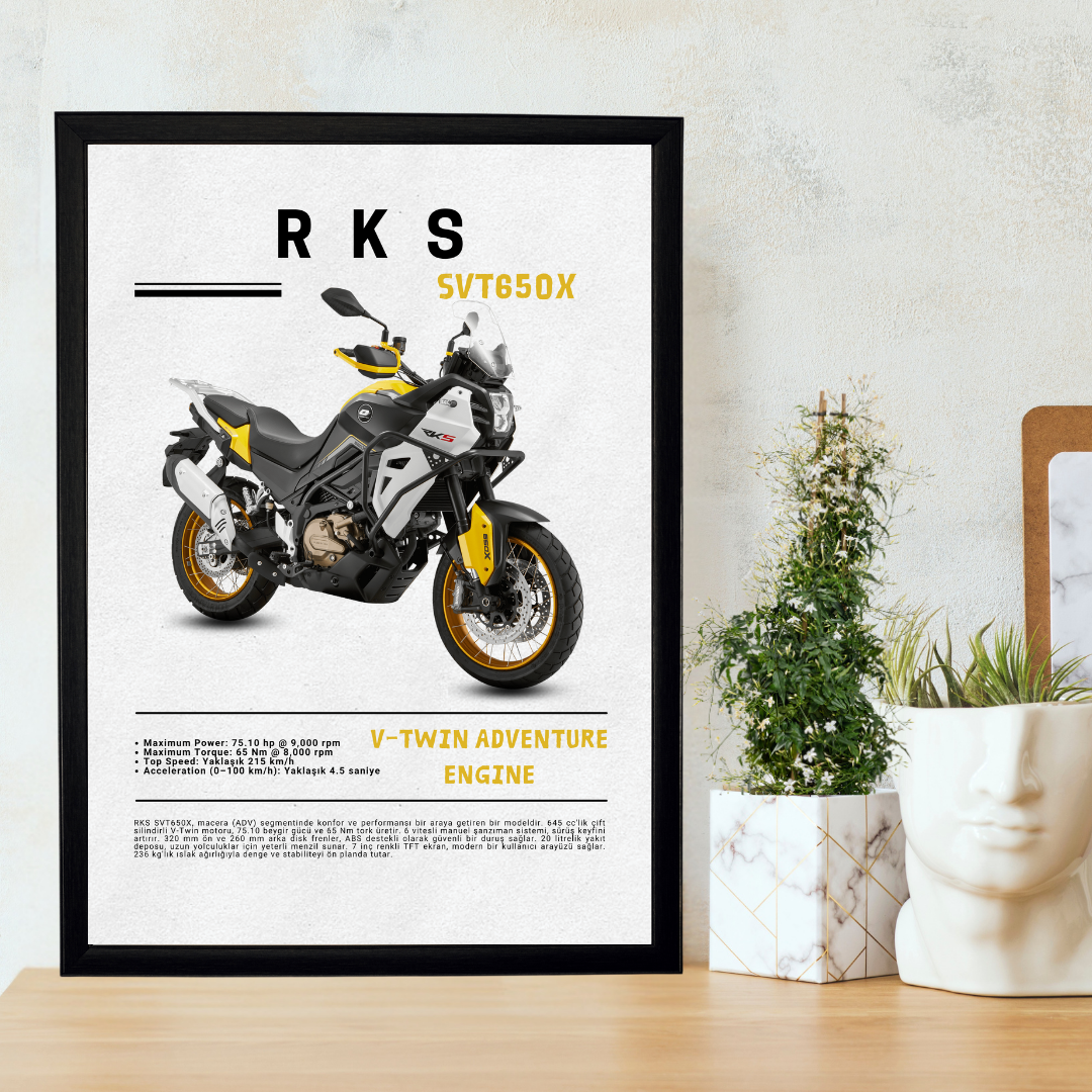 RKS SVT650X Tekli Ahşap Motosiklet Tablo