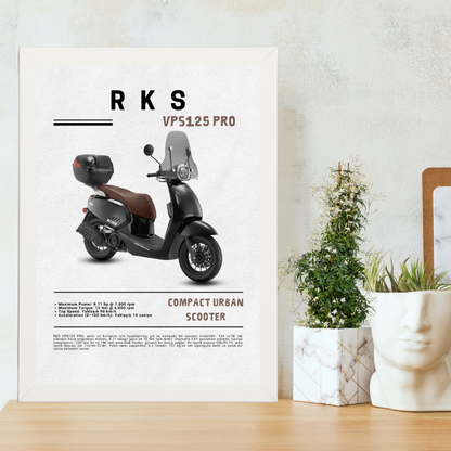 RKS VPS125 Pro Tekli Ahşap Motosiklet Tablo