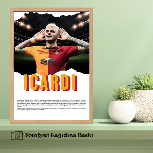 Seçtiğiniz Futbolcu Model 1 Tekli Ahşap Sporcu Tablo