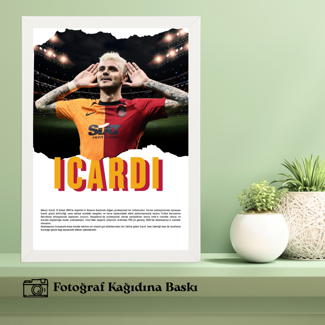 Seçtiğiniz Futbolcu Model 1 Tekli Ahşap Sporcu Tablo