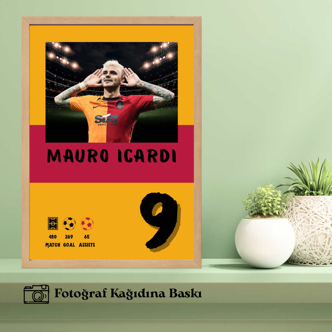 Seçtiğiniz Futbolcu Model 2 Tekli Ahşap Sporcu Tablo