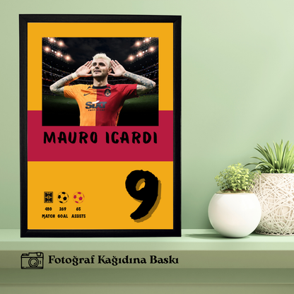 Seçtiğiniz Futbolcu Model 2 Tekli Ahşap Sporcu Tablo