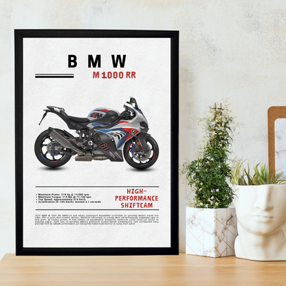 BMW M1000 RR Tekli Ahşap Motosiklet Tablo