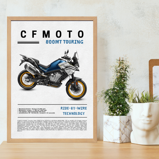 CFMOTO 800MT Touring Tekli Ahşap Motosiklet Tablo