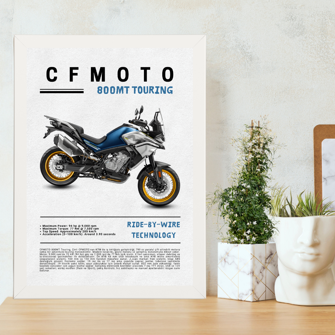 CFMOTO 800MT Touring Tekli Ahşap Motosiklet Tablo