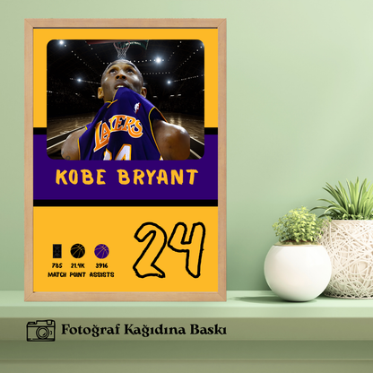 Seçtiğiniz Basketbolcu Model 2 Tekli Ahşap Sporcu Tablo