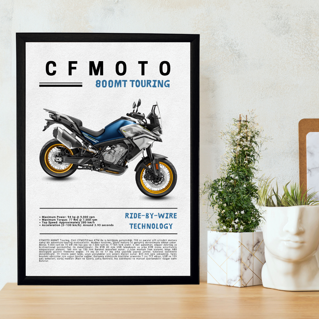 CFMOTO 800MT Touring Tekli Ahşap Motosiklet Tablo