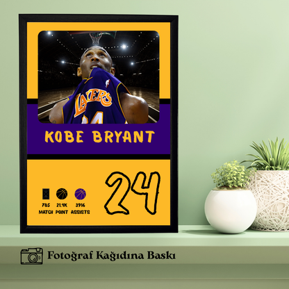 Seçtiğiniz Basketbolcu Model 2 Tekli Ahşap Sporcu Tablo