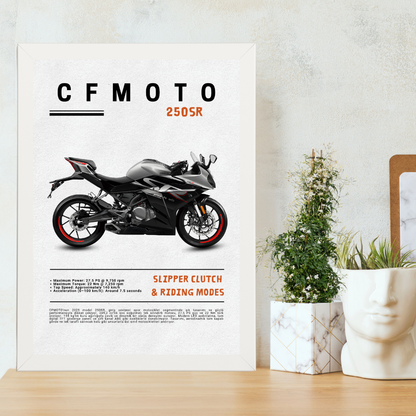 CFMOTO 250SR Tekli Ahşap Motosiklet Tablo