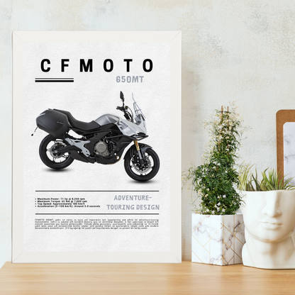 CFMOTO 650MT Tekli Ahşap Motosiklet Tablo