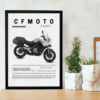 CFMOTO 650MT Tekli Ahşap Motosiklet Tablo