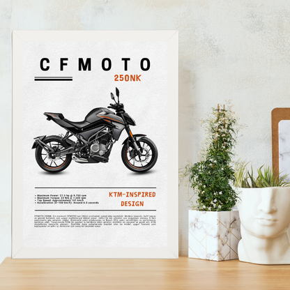 CFMOTO 250NK Tekli Ahşap Motosiklet Tablo