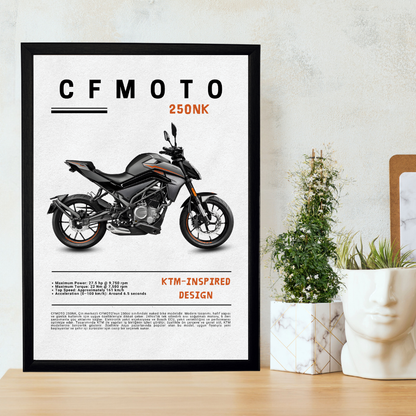 CFMOTO 250NK Tekli Ahşap Motosiklet Tablo