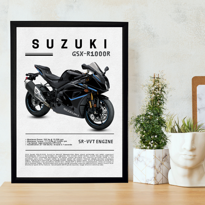 SUZUKI Gsx-R1000R Tekli Ahşap Motosiklet Tablo