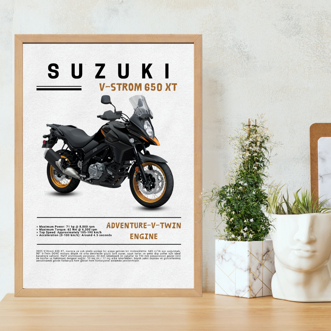 SUZUKI V-Strom 650 XT Tekli Ahşap Motosiklet Tablo