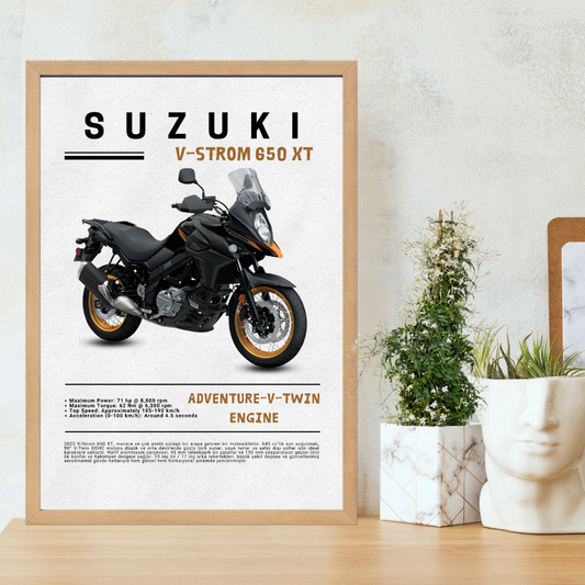 SUZUKI V-Strom 650 XT Tekli Ahşap Motosiklet Tablo