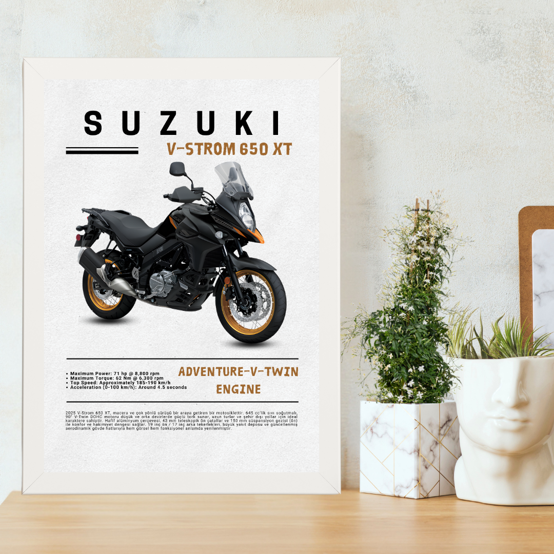 SUZUKI V-Strom 650 XT Tekli Ahşap Motosiklet Tablo
