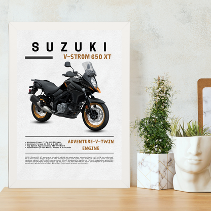SUZUKI V-Strom 650 XT Tekli Ahşap Motosiklet Tablo