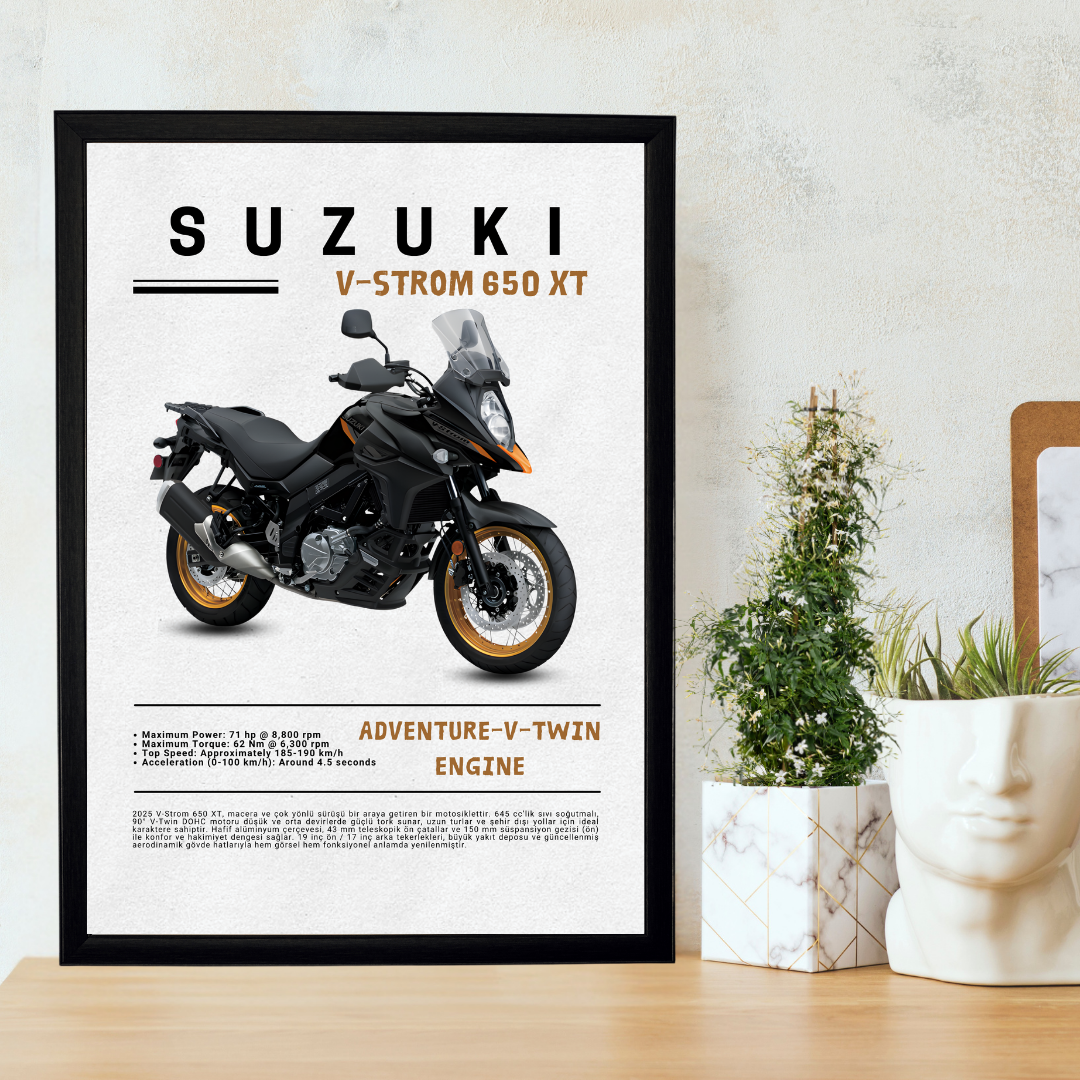 SUZUKI V-Strom 650 XT Tekli Ahşap Motosiklet Tablo