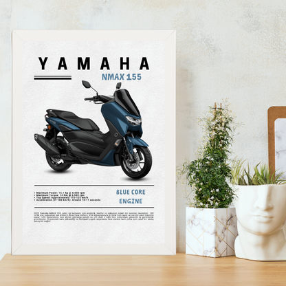 YAMAHA NMax 155 Tekli Ahşap Motosiklet Tablo