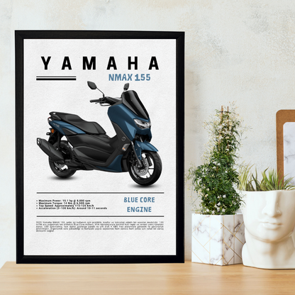 YAMAHA NMax 155 Tekli Ahşap Motosiklet Tablo
