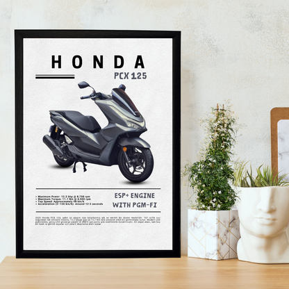 HONDA PCX 125 Tekli Ahşap Motosiklet Tablo
