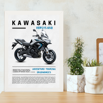 KAWASAKI Versys 650 Tekli Ahşap Motosiklet Tablo