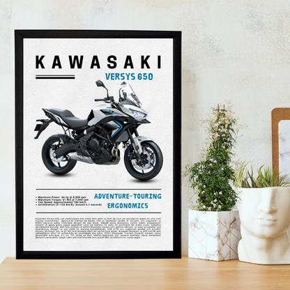 KAWASAKI Versys 650 Tekli Ahşap Motosiklet Tablo