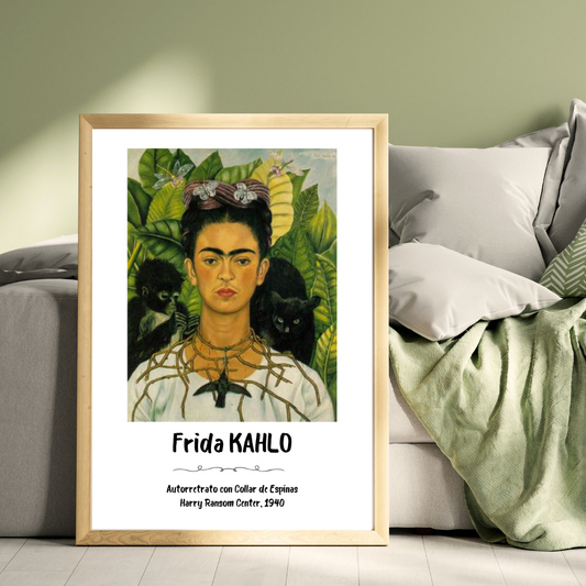 Frida Ahşap Çerçeve Oda-Mutfak Tablosu