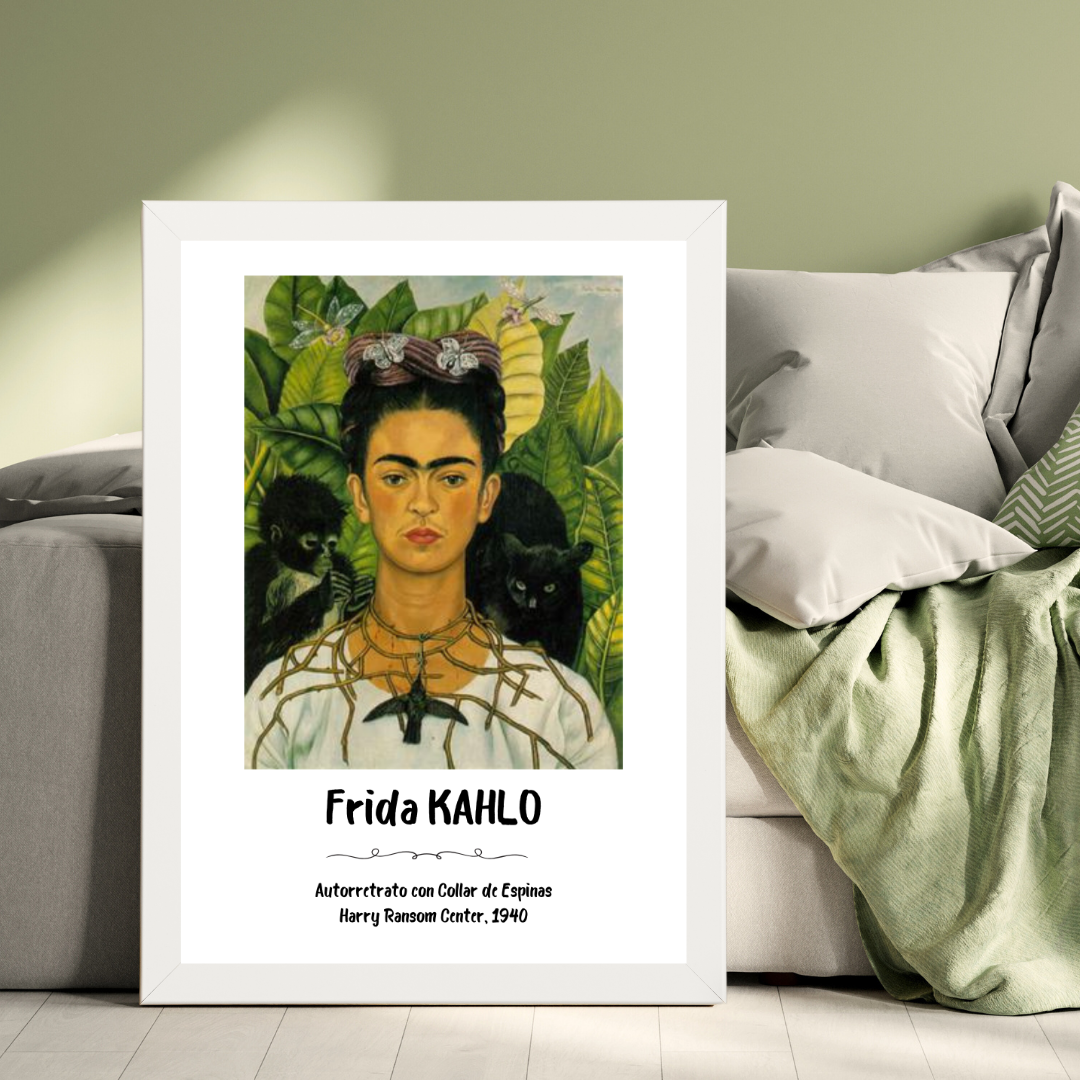Frida Ahşap Çerçeve Oda-Mutfak Tablosu