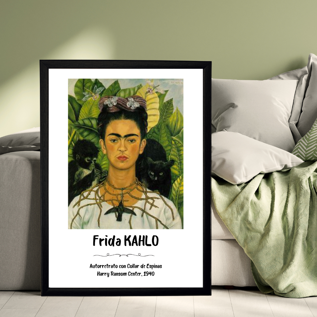 Frida Ahşap Çerçeve Oda-Mutfak Tablosu