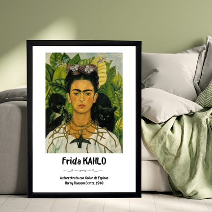 Frida Ahşap Çerçeve Oda-Mutfak Tablosu