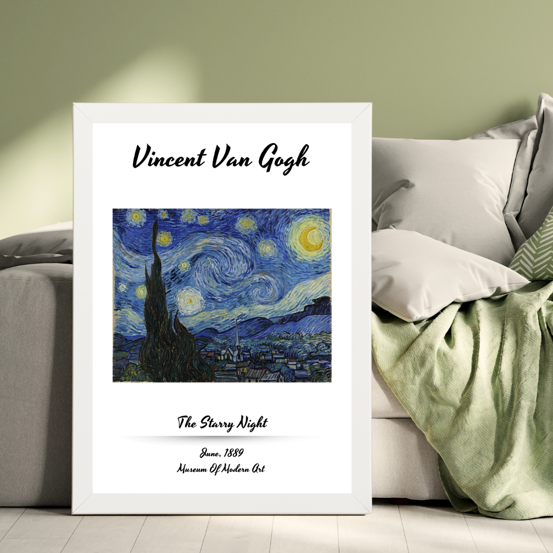 Van Gogh Ahşap Çerçeve Oda-Mutfak Tablosu