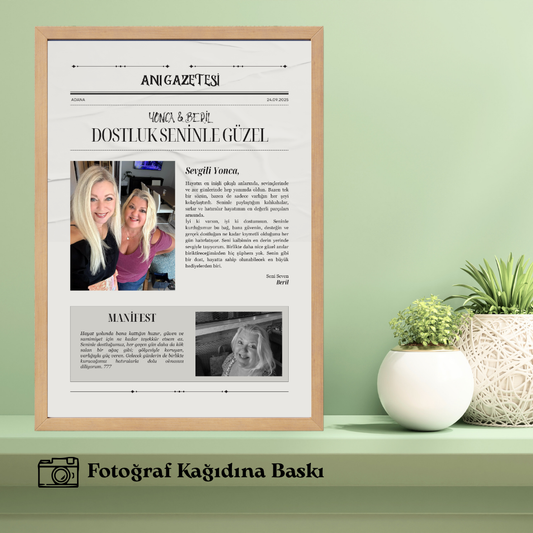 Eşine, Dostuna Özel Tekli Anı Tablosu (fotoğraflı)