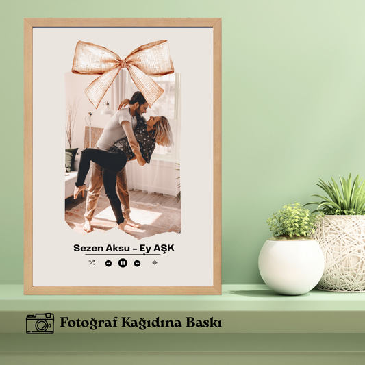 Sevgiliye ve Dostuna Özel Tekli Müzikli Tablo 3 (fotoğraflı)