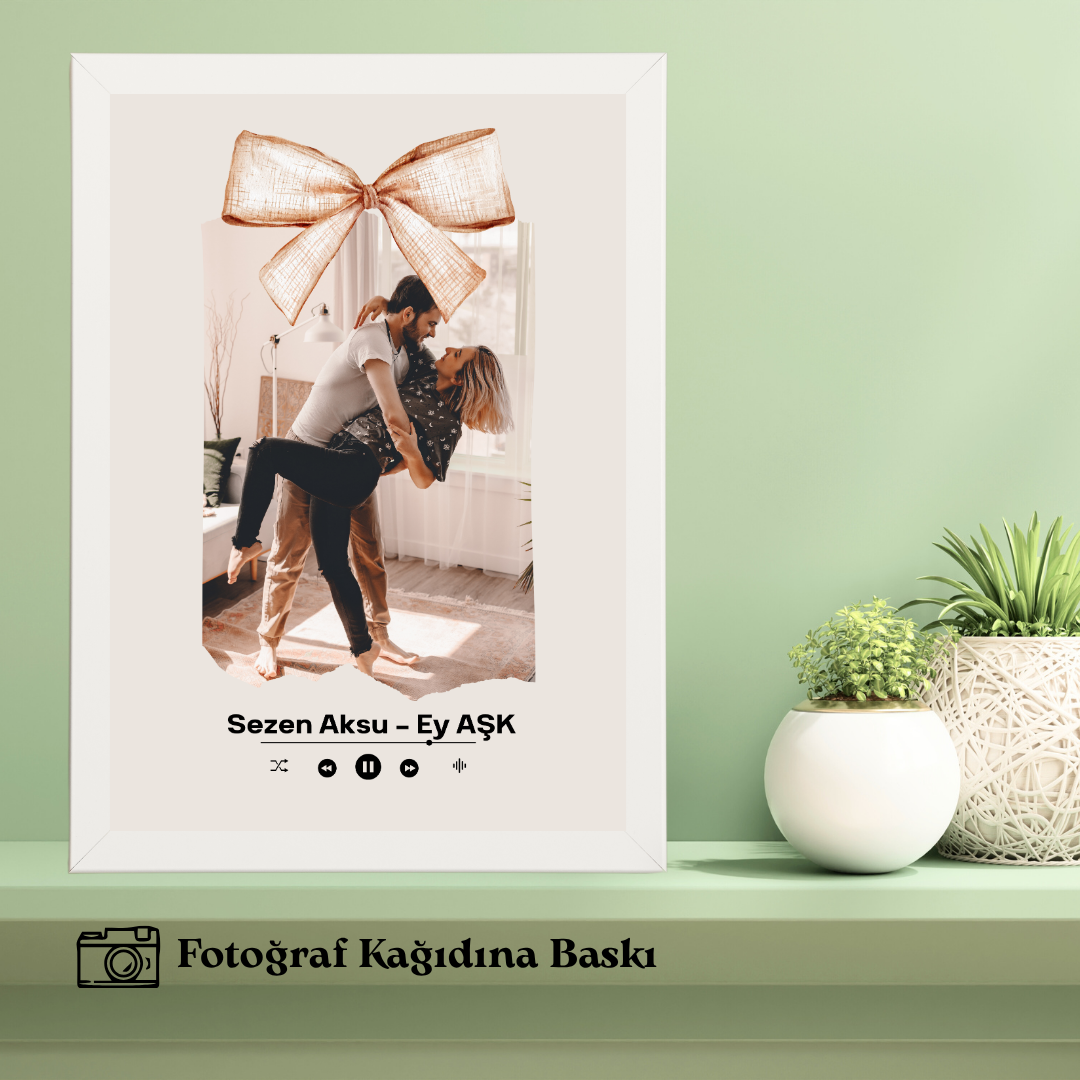 Sevgiliye ve Dostuna Özel Tekli Müzikli Tablo 3 (fotoğraflı)