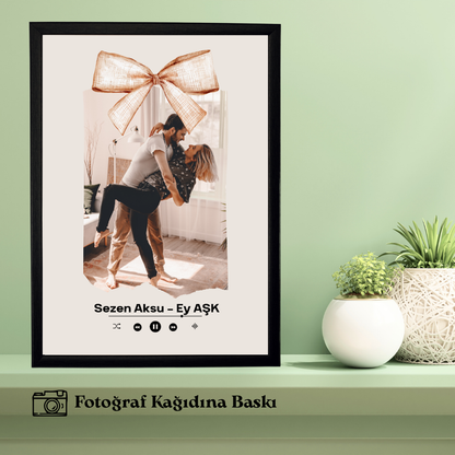 Sevgiliye ve Dostuna Özel Tekli Müzikli Tablo 3 (fotoğraflı)