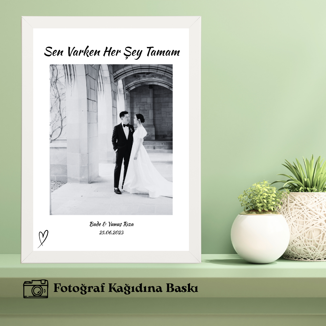 Eşe ve Sevgiliye Özel Tekli Ahşap Tablo 1 (fotoğraflı)